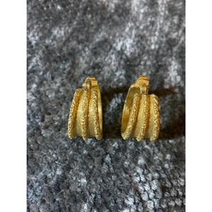 Monet Clip on Gold Hoops